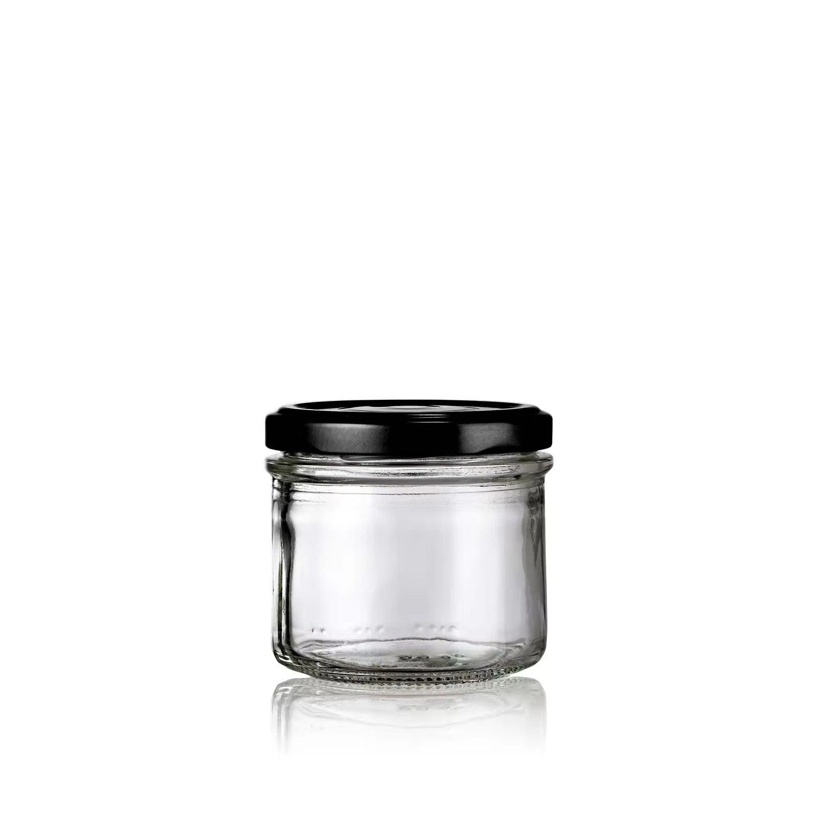 Petit verrine 130 mL avec couvercle twist-off noir