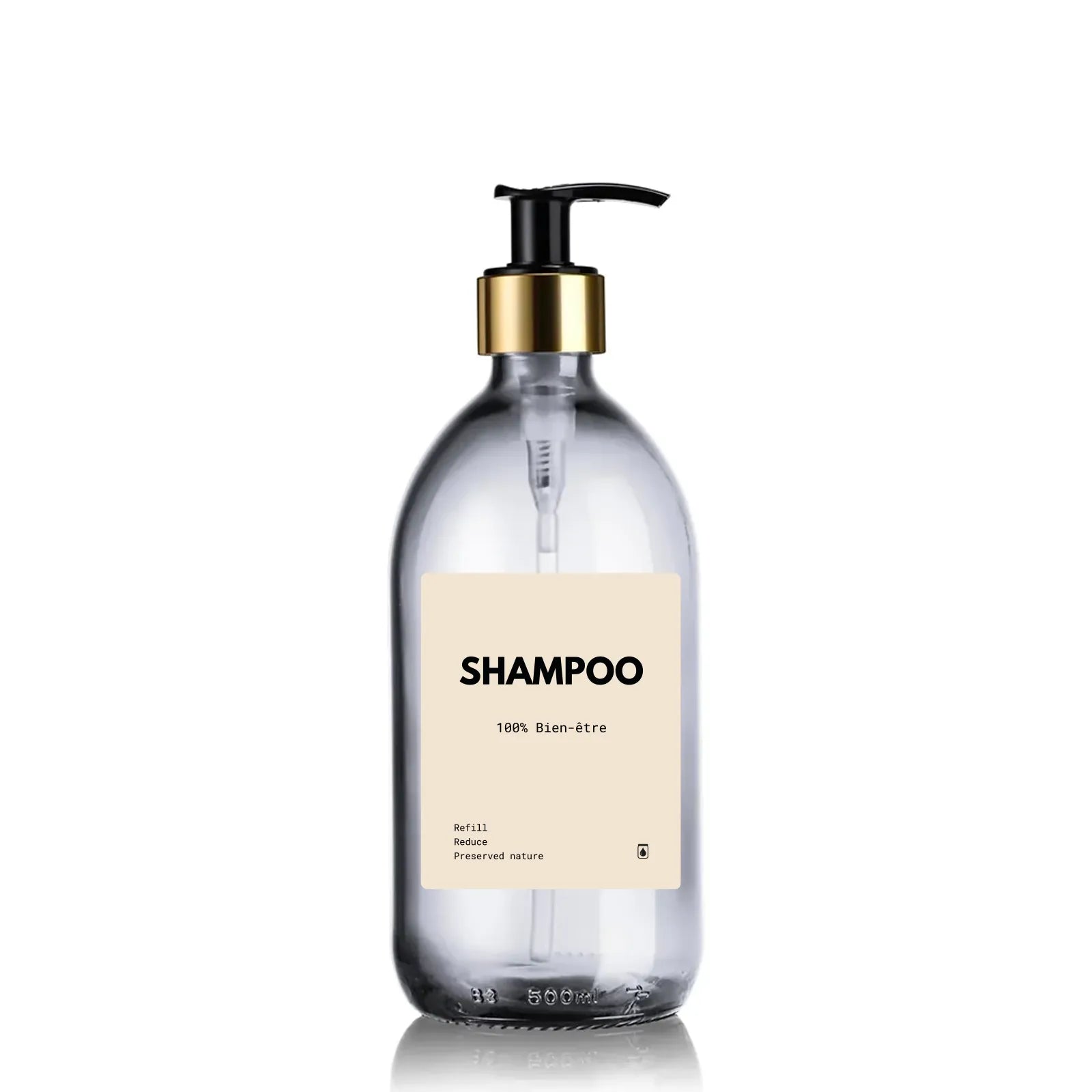 Étiquette SHAMPOO waterproof Beige Refill