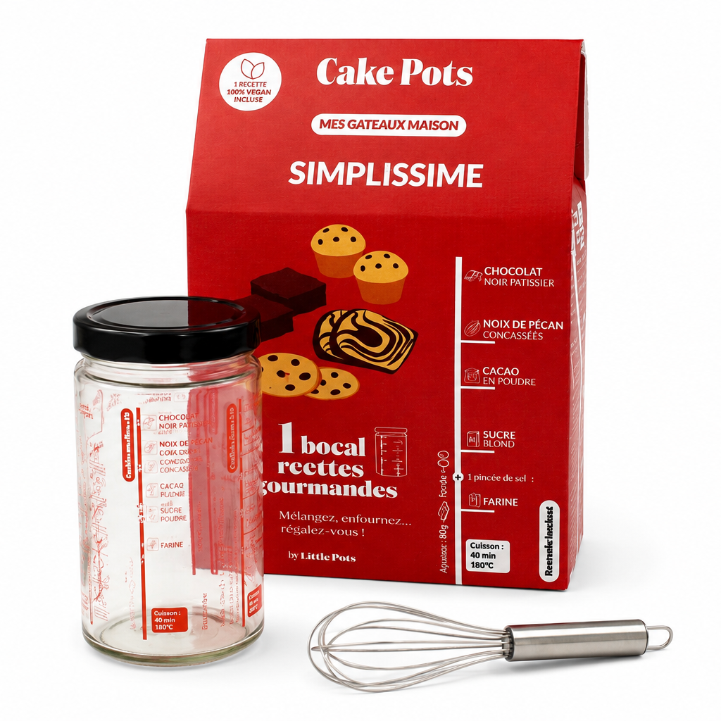 Bocal recettes gradué Cake Pots - 4 recettes de gâteaux maison