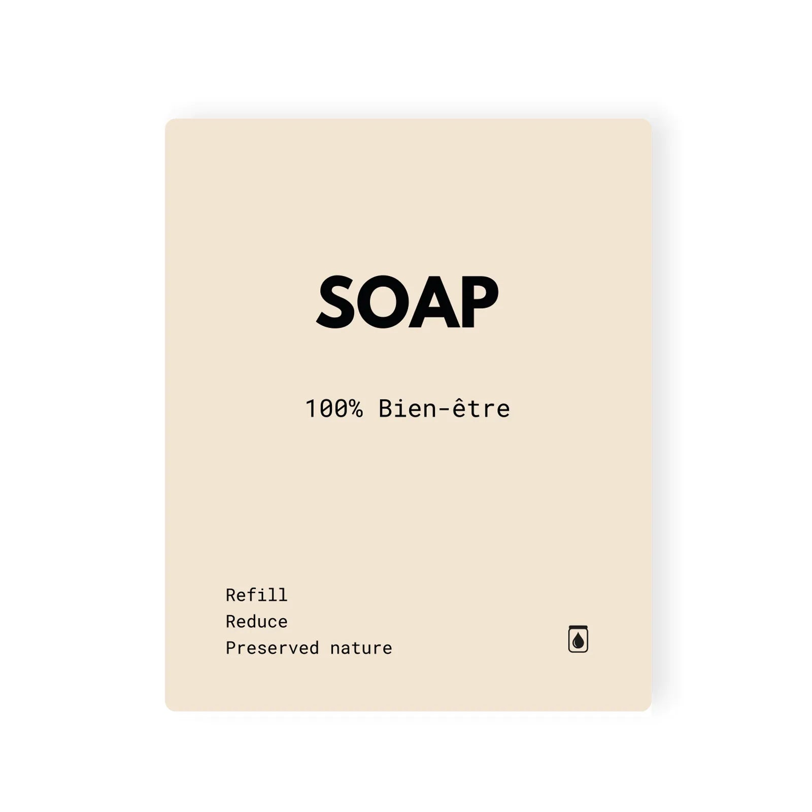 Étiquette SOAP waterproof Beige Refill