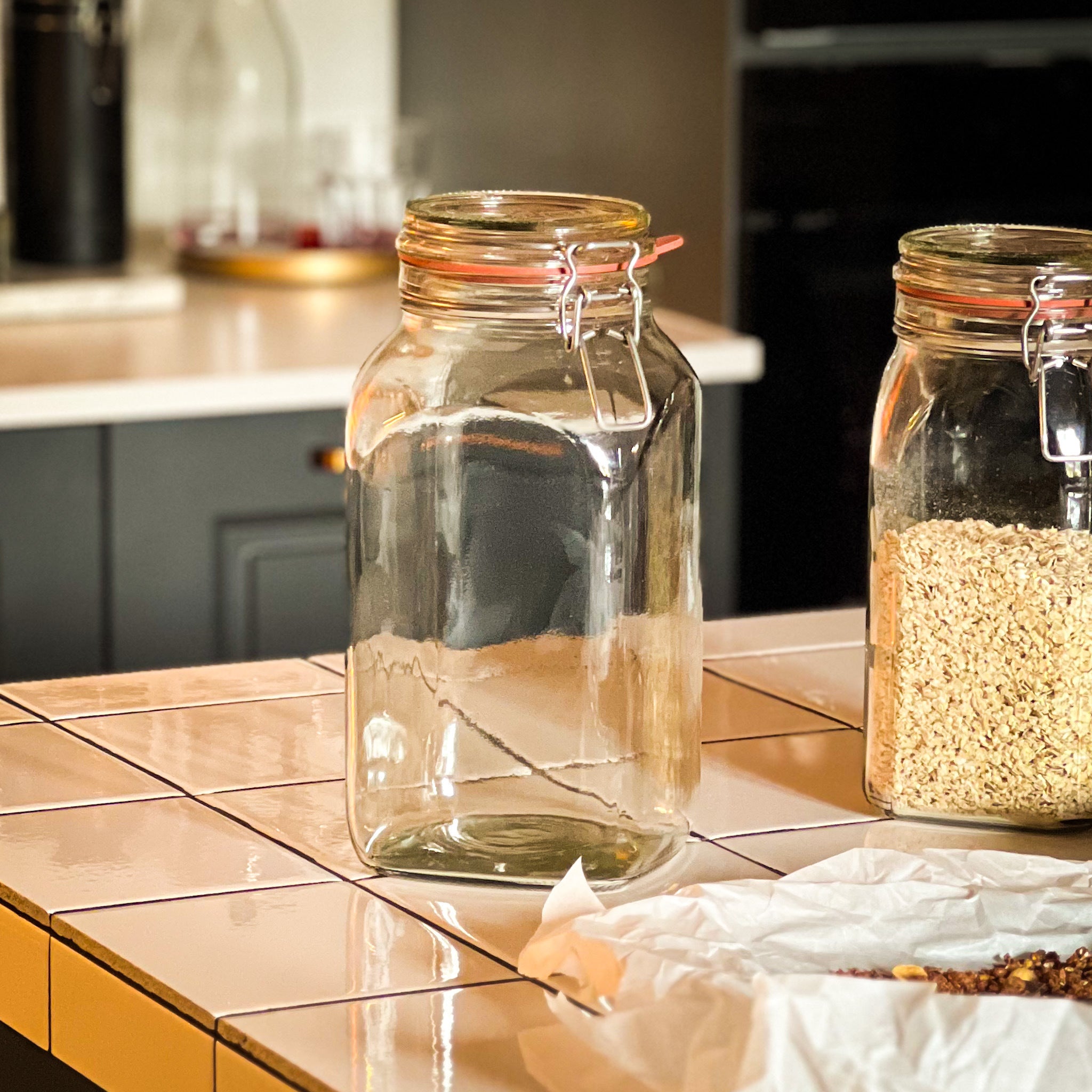 Bocal en verre à fermeture mécanique gros volume Coloquinte 2,5 L