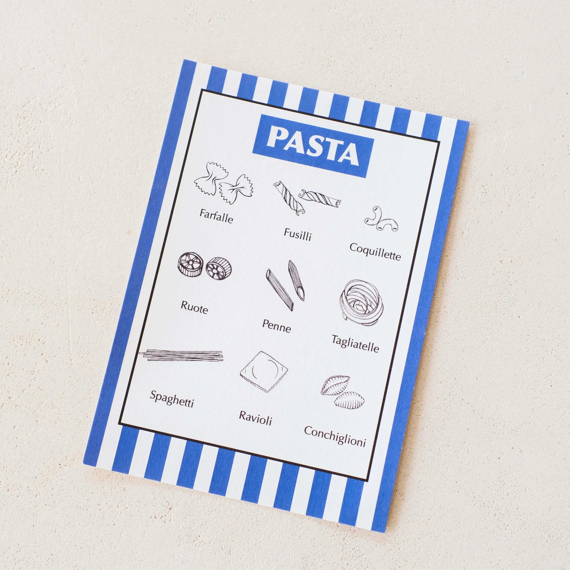 Affiche PASTA - Guide des pâtes
