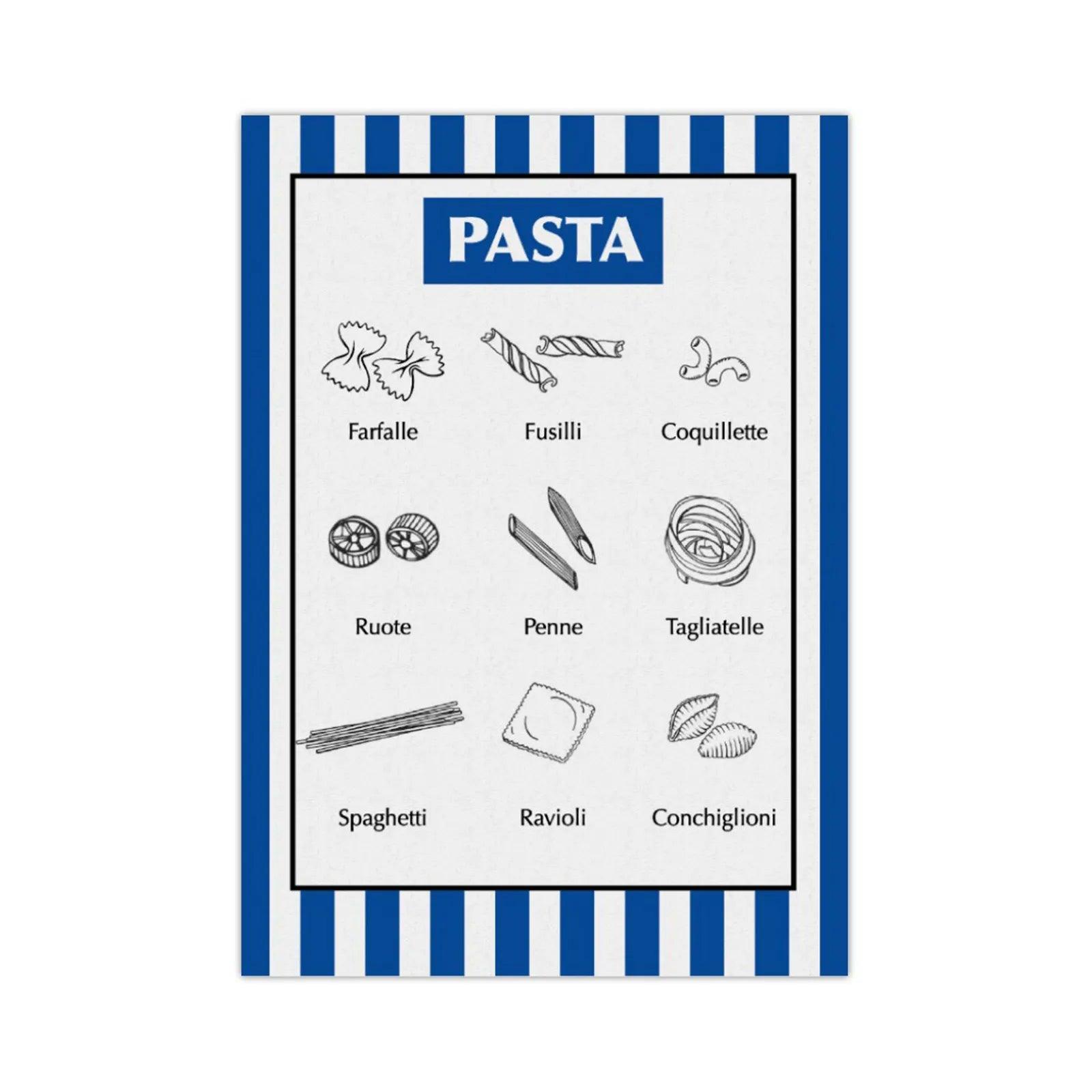 Affiche PASTA - Guide des pâtes