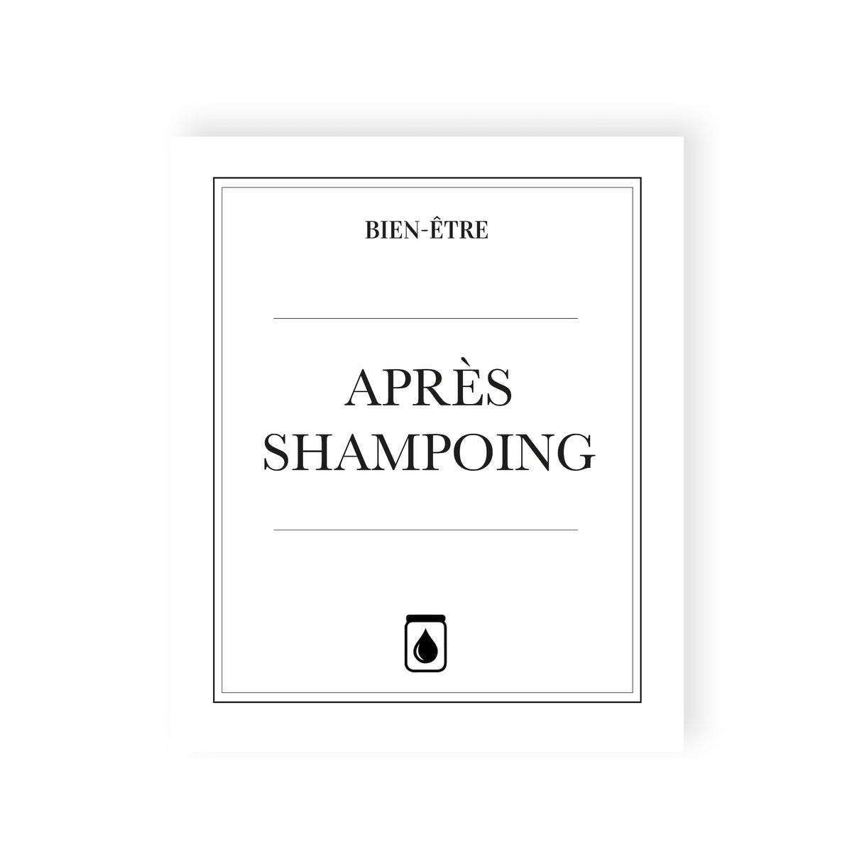 Étiquette minimale étanche de 3 Étiquette shampooing Étiquette