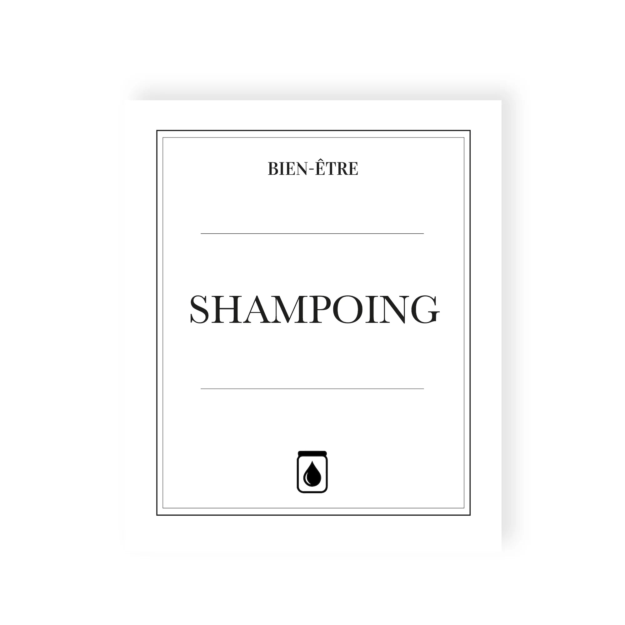 Étiquette SHAMPOING waterproof