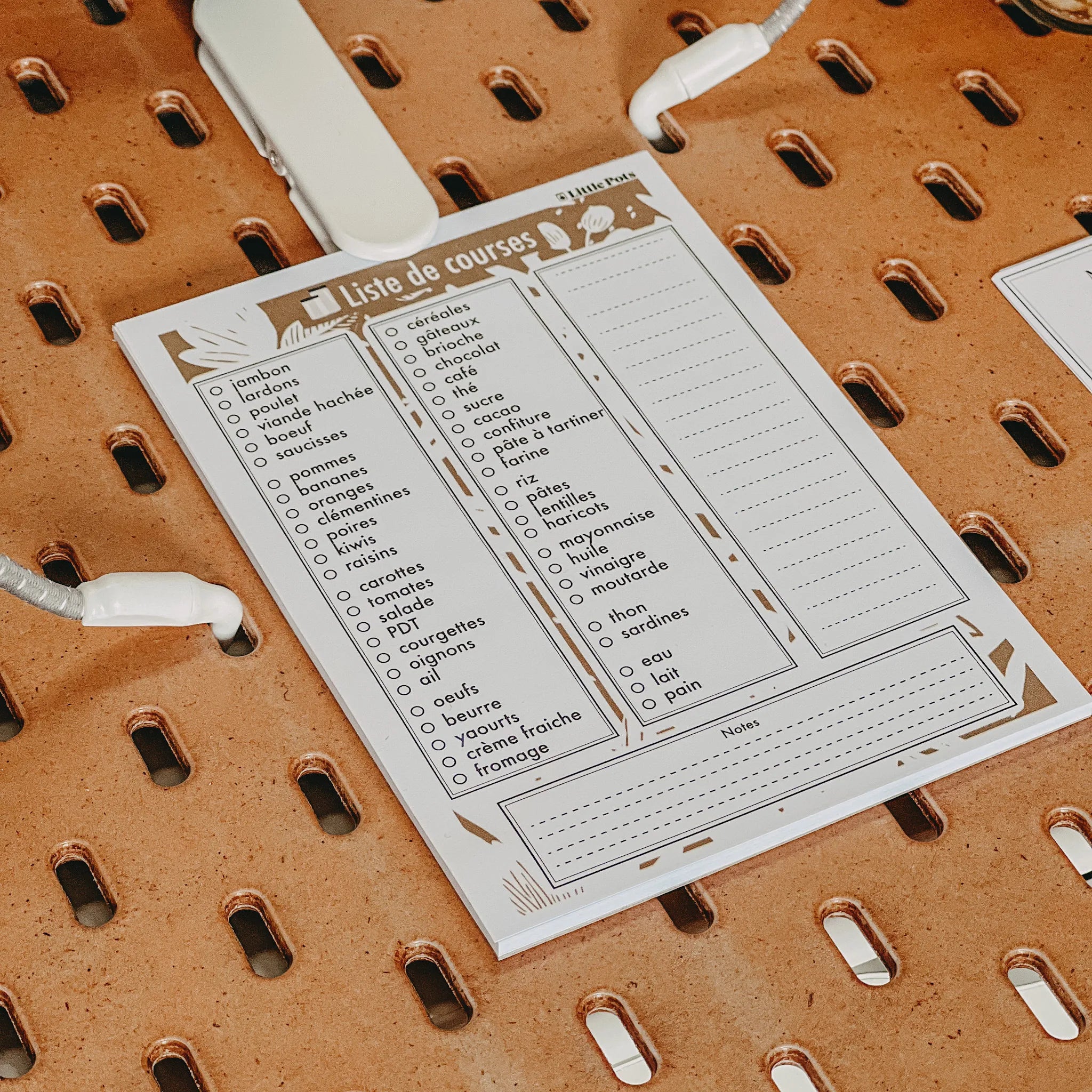 Bloc-notes Liste de courses
