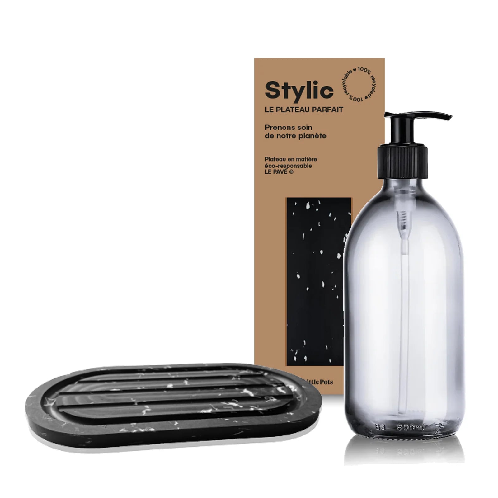 Coffret Stylic Plateau Parfait Noir Terrazzo