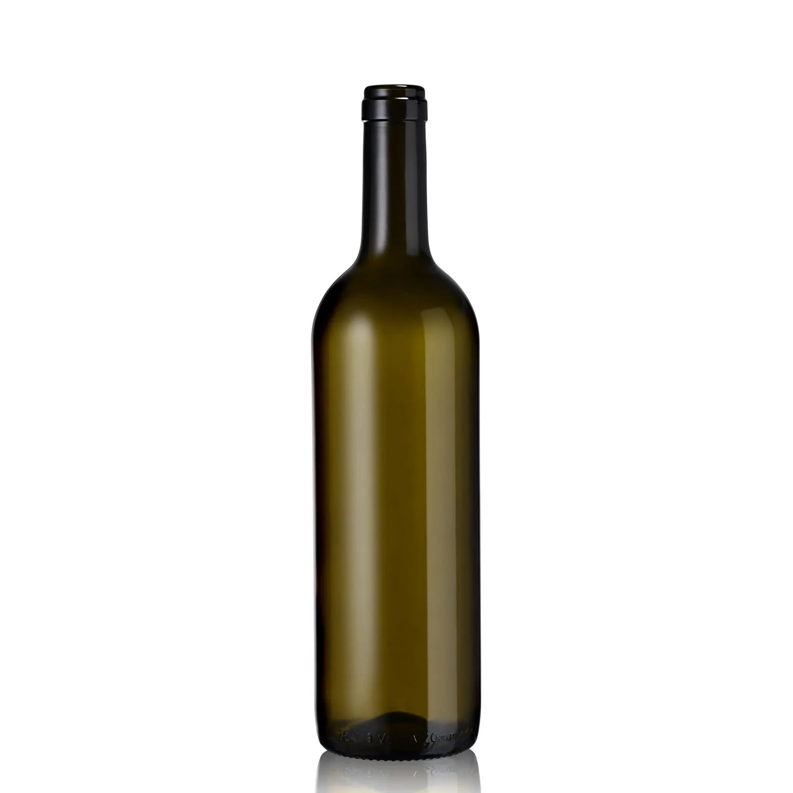 bouteille de vin vide verte