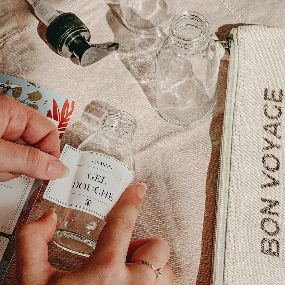 Flacon Doseur Transparent Portable Pour Poudre Corporelle - Distributeur Voyage MOLUCKFU