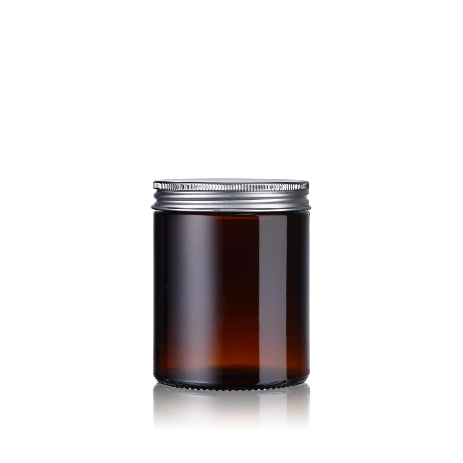 Pot cosmétique en verre ambré pour bougie 180 mL