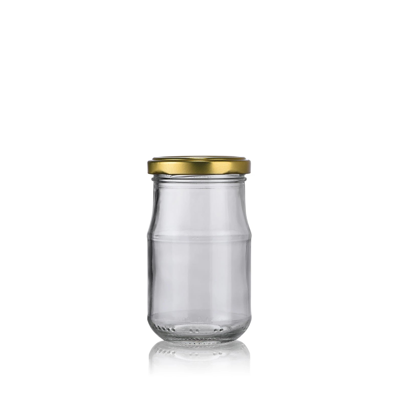 Pot de sauce en verre 212 ml avec couvercle or